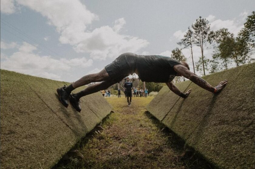 Kliūčių ruožas – balansavimas ant rampos, Alfa Park nuotykių trasa
